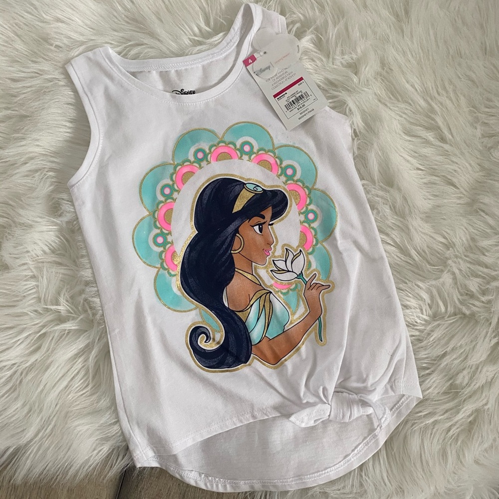 NWTDisney Girls Jasmine Tank Disney Princess Shirt